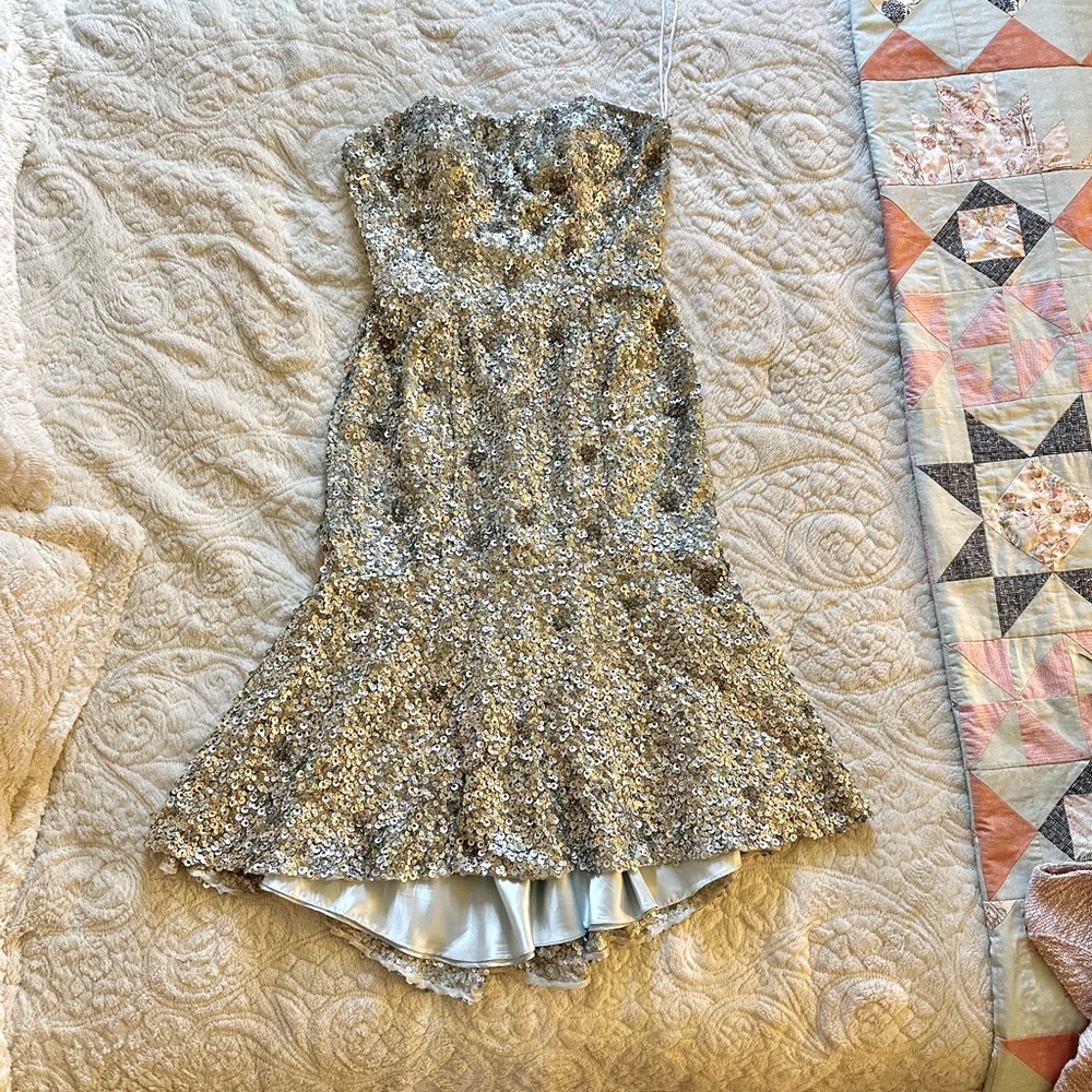Strapless sequin mermaid dress